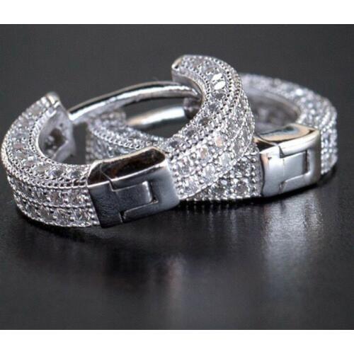 Classic Design Small Round Loop /Gold Color AAA CZ Fine Wedding Hoop Earrings for Women