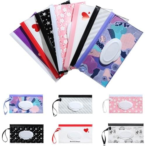 Baby Care Wet Wipe Box Wet Tissue Bag Cleaning Wipes Container Case Portable Wet Wipe Bag EVA Snap Strap Paper Towel Pouch