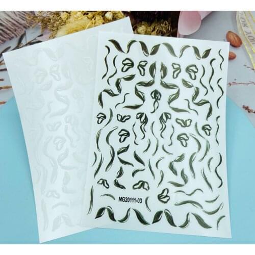 DIY Japanese Style Fashion Hot Selling Thin Light Transparent Nail Stickers Black& White Lace Ribbons Nail Decals Nail Art Women