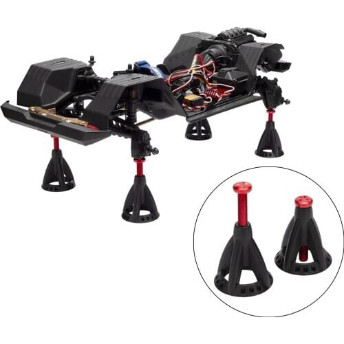Metal 6 Ton RC Car Jack Stands for 1:10 Scale Model Trucks Repair Accs Black