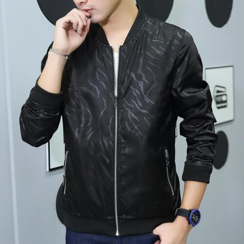 Mens Jackets and Coats Autumn Winter Long Sleeve Black Red Blue Clothes