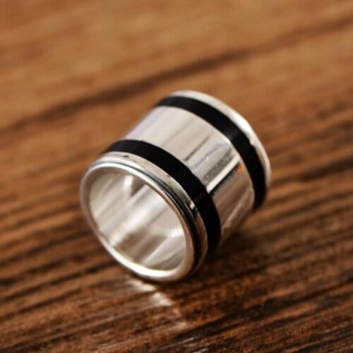 BOCAI New 100% S990 Pure Silver Jewelry 2021 trendy Simple Style Cylindrical Pendant The Time Passes Passepartout Mans Pendan