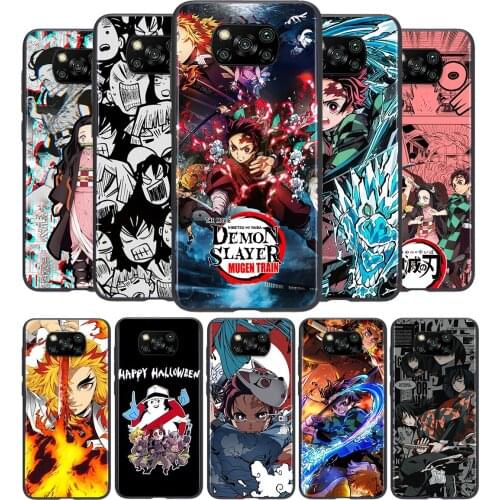 Anime Demon Slayer For Xiaomi Mi POCO M3 M2 X3 NFC X2 F3 F2 F1 C3 Pro Xiaomi Mi A2 A1 6 5 Play Mix 3 Soft Phone Case