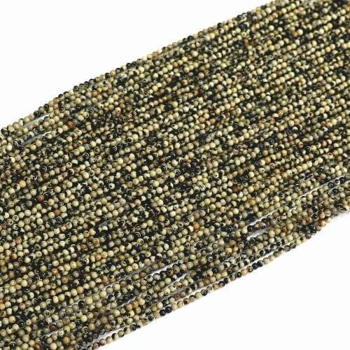 Natural Dolmation Stone 2mm 3mm Round Beads Diy Jewelry Findings Spacers Accessories Loose Beads 15inch B410