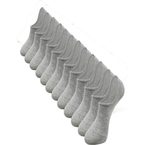 Unisex Cotton Invisible Sneakers Socks Gray 12 Double Cotton Women Men Socks Set Luxury Slip-Resistant Do Not Sweat Gift socks suit