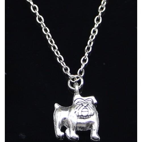 New Fashion Necklace 17x13mm dog pug bulldog Pendants Short Long Women Men Colar Gift Jewelry Choker