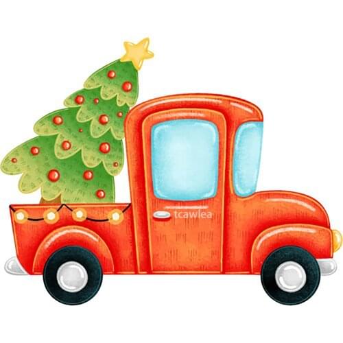 Christmas Tree Truck Metal Cutting Dies for DIY Scrapbooking Photo Album Decorative Embossing Paper Card Crafts Die Cut