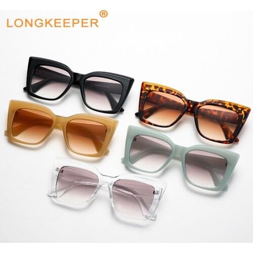 New Oversize Square Sunglasses Women Designer Luxury Women 2021 Vintage Cat Eye Sun Glasses Classic UV400 Outdoor Oculos De Sol