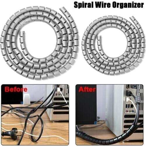 Spiral Wire Organizer Wire Protector 1M 8mm/10mm/16mm Retardant Cable Sleeve Flexible Spiral Tube Winding Pipe High Quality