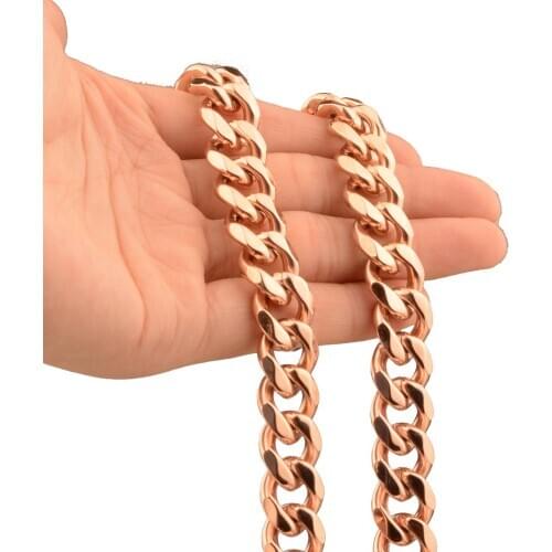 Tisnium now united Stainless Steel Cuban Chain Necklace Waterproof Men Link Curb Chain Gift Jewelry Friend Gift Hip-hop punk