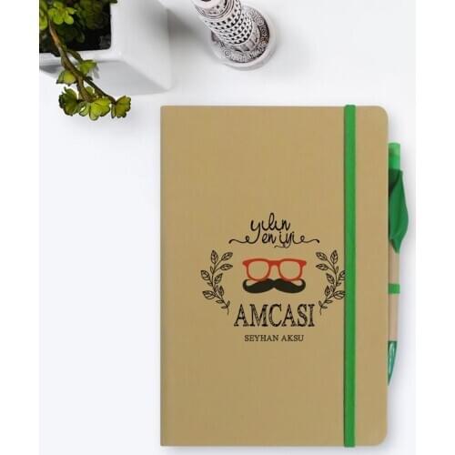 Personalized The Year 'S Best Uncle Notebook and Seeded Pen Gift Set