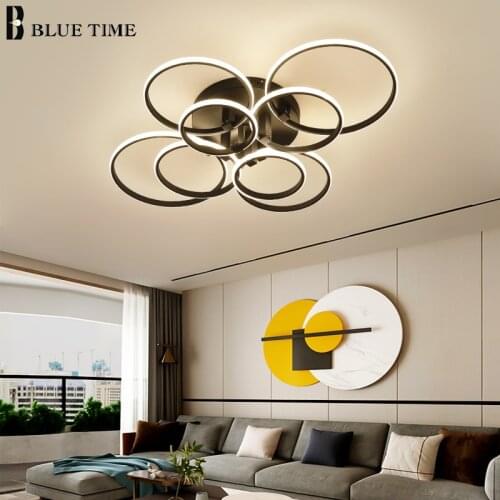 Modern LED Chandelier For Living Room Dining Room Bedroom Home Indoor Lighting Fixtures Circle Rings LED Chandelier Ceiling Lamp