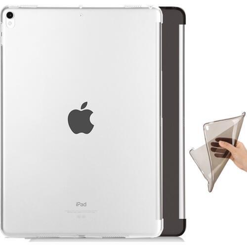 Clear tpu protective silicone case for apple ipad pro 10.5 smart cover keyboard Partner soft flexible bottom back case skin shel