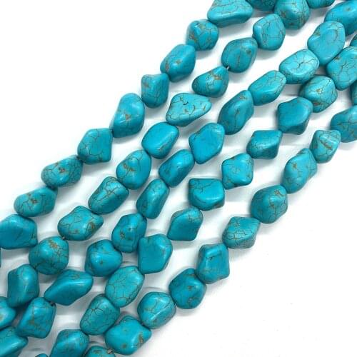 Blue Turquoise Beads Irregular Shape Fashion Necklace Bracelet Accessories Loose Beads Wholesale DIY Beaded Accessories Jewelry