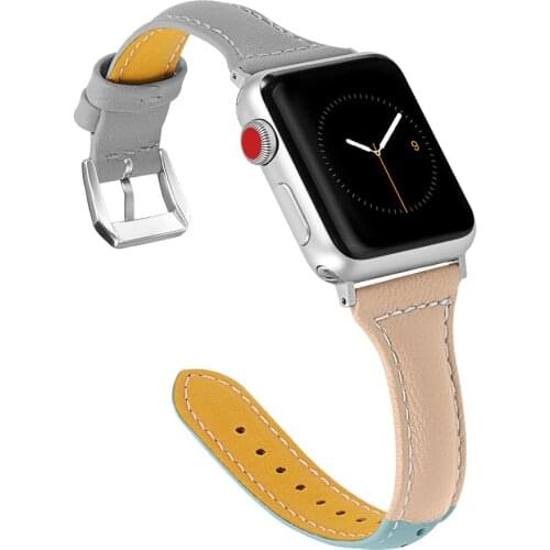 Colorful Leather Strap For Apple Watch Band 42mm 44mm Bracelet Iwatch Series SE 6 5 4 3 2 1 Loop 40mm 38mm Wristband Replacement
