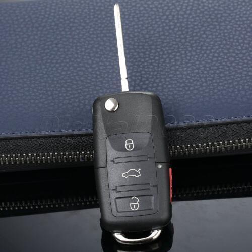 Yetaha Remote Flip Key Shell Fob 3 Button Repalcement Key Case Folding For VW BEETLE JETTA PASSAT GOLF Rabbit MK4 MK5 R32 GTI CC