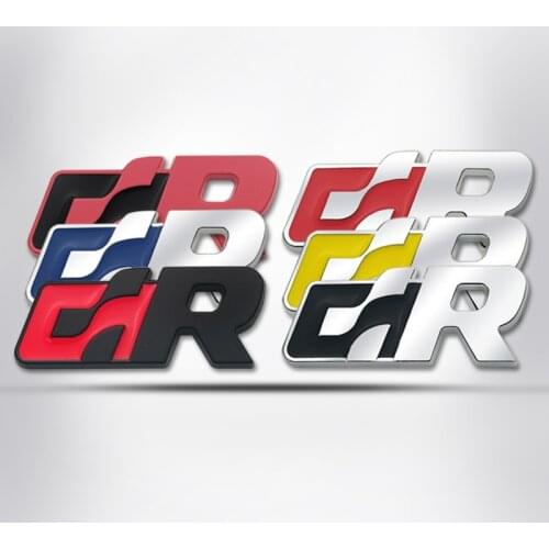 1pcs Blue Red GR car 3D Metal Decal Badge Emblem Decoration Sticker Fit For VOLKSWAGEN Golf MK5 R-Line Car Styling Accessories