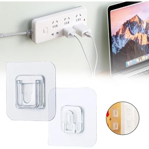 10pcs Solid Double-sided Adhesive Hooks Practical Hook Suction Cup Wall Storage Rack Storage Rack Free Punch Kitchen Bathroom