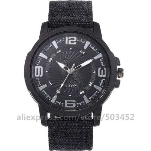 100pcs/lot 9206446 Canvas Watches Sport Cadeau Femme Simple Three Eyes Unisex Wholesale Wrist Watch For Women Men