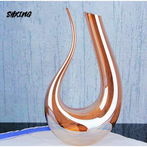 1200ML Amber Crystal High-end Decanter Gift Box Harp Decanter Creative Wine Dispenser