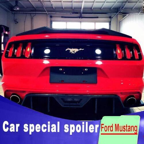 2015 2016 2017 100% high quality Carbon Fiber rear trunk wing spoiler for Ford Mustang spoiler by Carbon Fiber spoiler