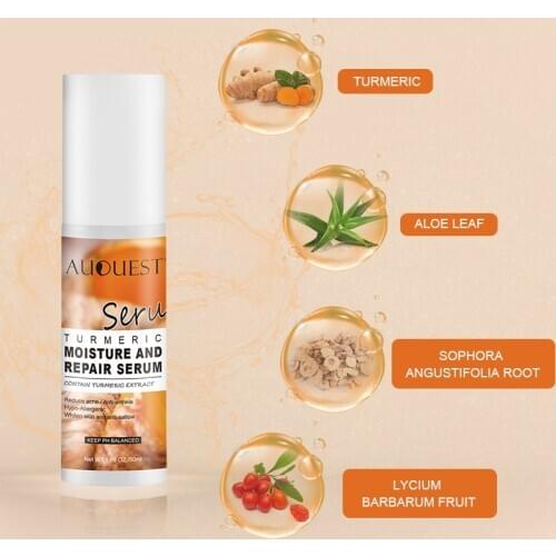 50ml Turmeric Face Serum Natural Brightening Moisture Repair Serum Anti-wrinkle Whitening Facial Skin Care