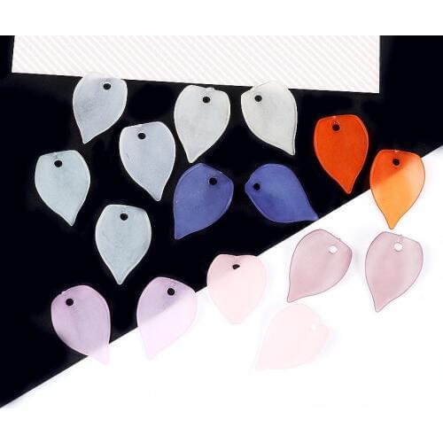 50pcs Candy Color Plastic Petal for DIY Earring Jewelry Making Findings Handmade Stud/Drop Earrings Jewelry Accessories Wholesal