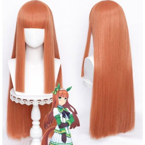 75cm Anime Uma Musume Pretty Derby Silence Suzuka Cosplay Wig Women Girls Heat Resistant Synthetic Long Hair Wigs C45M186
