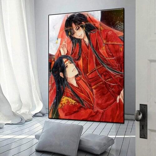 Anime Mo Dao Zu Shi Living Room Lovers in red clothes Diamond Painting 5D DIY Diamond Home embroidery Mosaic decoration painting