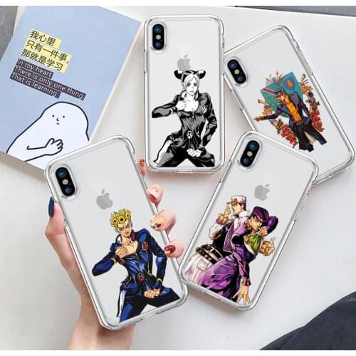 Hot Anime JoJos Bizarre phone Case For iPhone 11 12 Pro XS MAX XR X 7 8 6Plus SE 2021 Soft Silicone Phone Cover Bag