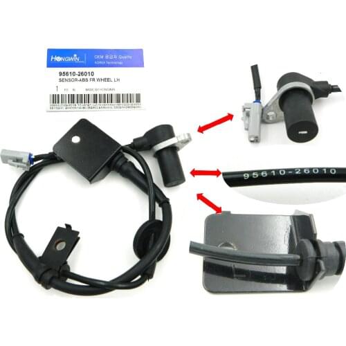 ABS Wheel Speed Sensor Front left Fits HYUNDAI SANTA FE 2001-2006 2.4L DOHC L4 2.7L/3.5L 9561026010,95610 26010,95610-26010