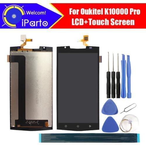 5.5'' Oukitel K10000 Pro LCD Display+Touch Screen Digitizer Assembly 100% Original Tested LCD Screen Glass Panel For K10000 Pro