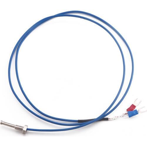 PTFE 1 Meter K-Type Screw Thermocouple Sensor Probe Thread 6mm