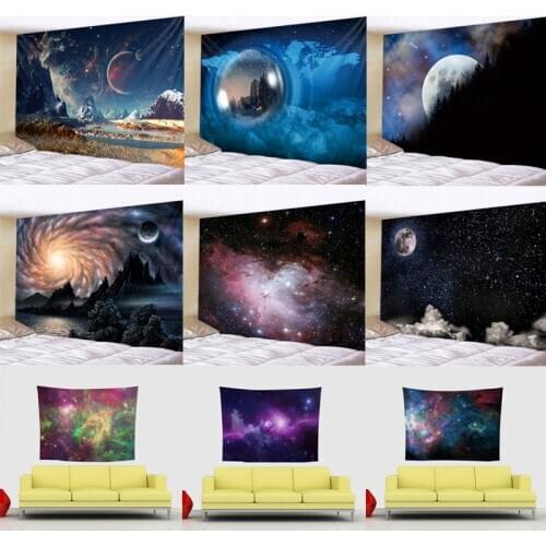 Galaxy Hanging Wall Tapestry Hippie Retro Home Decor Yoga Beach Mat 150x130cm/150x100cm