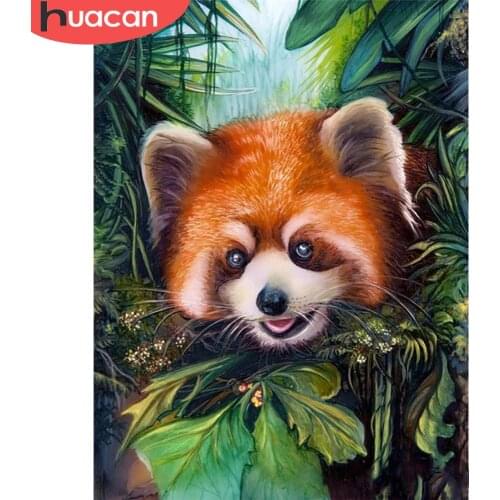HUACAN 5D DIY Diamond Embroidery Raccoon Cross Stitch Sale Diamond Painting Animal Picture Of Rhinestone Mosaic Handmade Gift