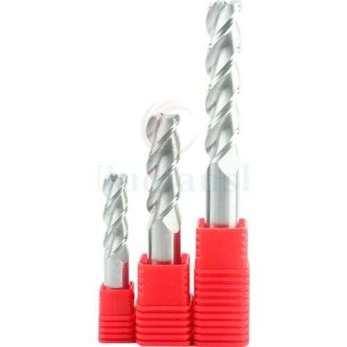 HRC55 wear-resistant extended round nose milling cutter Tungsten steel alloy aluminum end mills CNC lathe 3-flute milling cutter