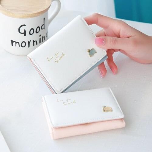 Women Cartoon Short Wallet Leather Fried Egg Cute Wallets Purse Card Holder Lady Female Fashion Short Coin Purse Money Bag