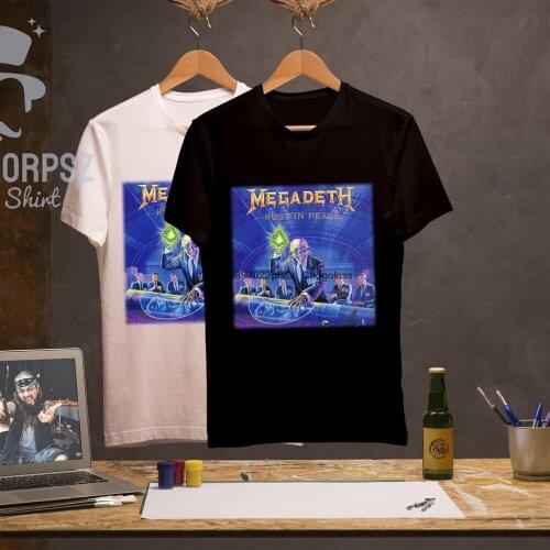 Megaleth Rust In Peace Heavy Metal Band Black Shirt Megaleth Metal Band Vintage T Shirt