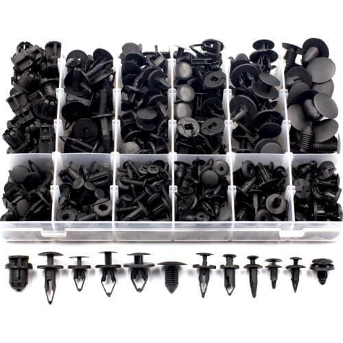 Car Body Box set Bumper Retainer Clips For GM Ford Mixed 12 Kinds Plastic Push Pin Rivet Fasteners