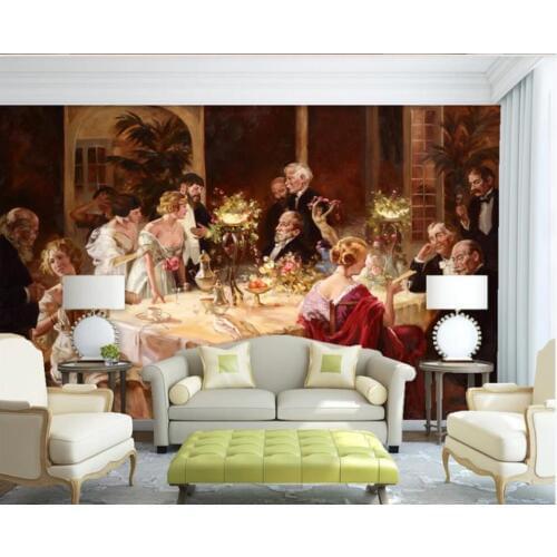 Custom mural 3d photo wallpaper on the wall European dinner character painting tv background living room wallpaper for wall 3 d