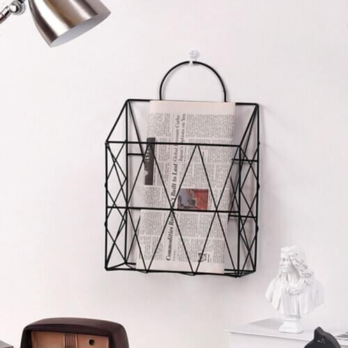 Nordic Style Magazine File Book Rack Desktop Hanging Storage Shelf Office Home
