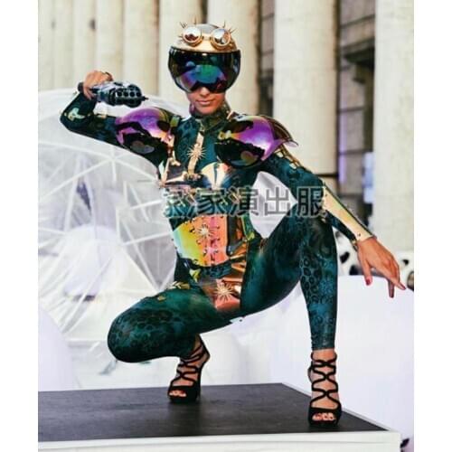 Nightclub bar ds costume stage dance wear Custom cosplay technology future female warrior gogo costumes