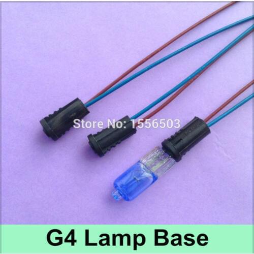 10X G4 Lamp Bases Bracket Holder G4 Fitting Socket Converter with wire LED Aging Test Fix Lamp Base Bakelite G4 Black