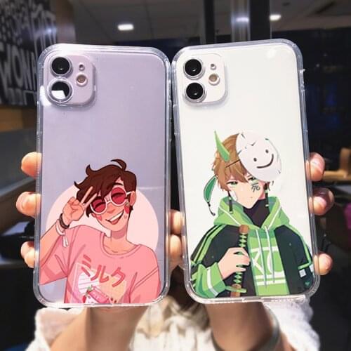 Dream Smp Transparent Phone Case For iPhone 11 Pro Max 12 XR XS X 8 7 SE2020 6Plus Japan Anime Shockproof Soft TPU Cover Fundas