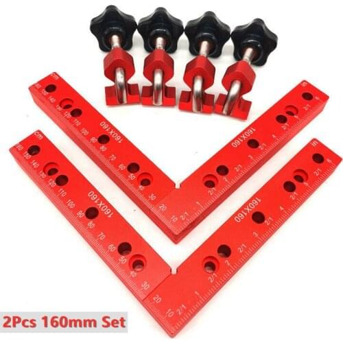 90 Degree Right Angle Clamps L-shaped Auxiliary Fixture Positioning Panel Fixing Clip Woodworking Aluminium Alloy Corner Clamp