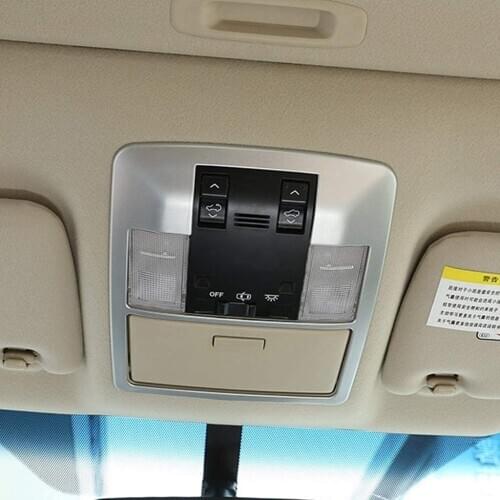ABS Plastic Car Roof Reading Lamp Frame Trim Accessories Pine Wood For Toyota Prado FJ150 150 2010-2018