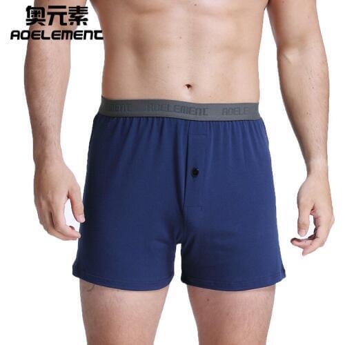 Mens shorts cotton soft breathable underwear sleep pants summer thin cotton home loose casual mens beach shorts