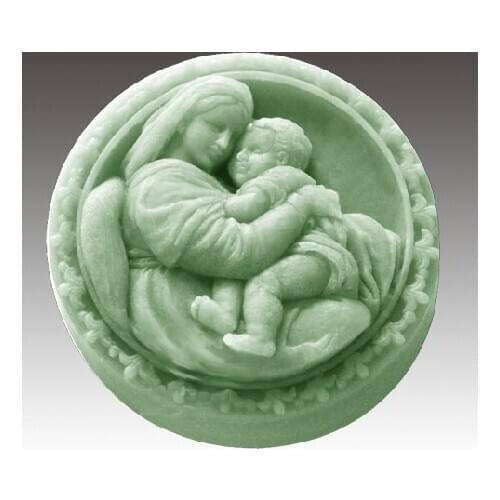Virgin Mary shape Silicone soap mold Clay mold Fondant cake mould Baking mold DIY tools