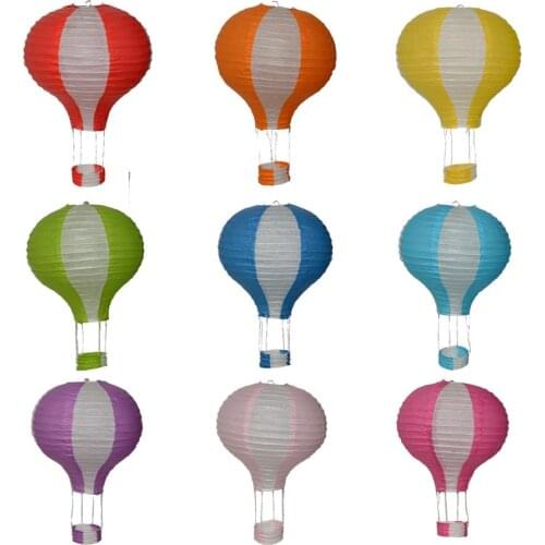 5 Packs 12" Folding Hot Air Balloon Paper Lantern Rose Pink Blue 21 Colors For Wedding Baptism Birthday Christmas Party Favor