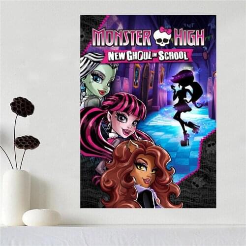 Custom canvas poster Art Monster high Home Decoration poster cloth fabric wall poster print Silk Fabric Print SQ0527-972